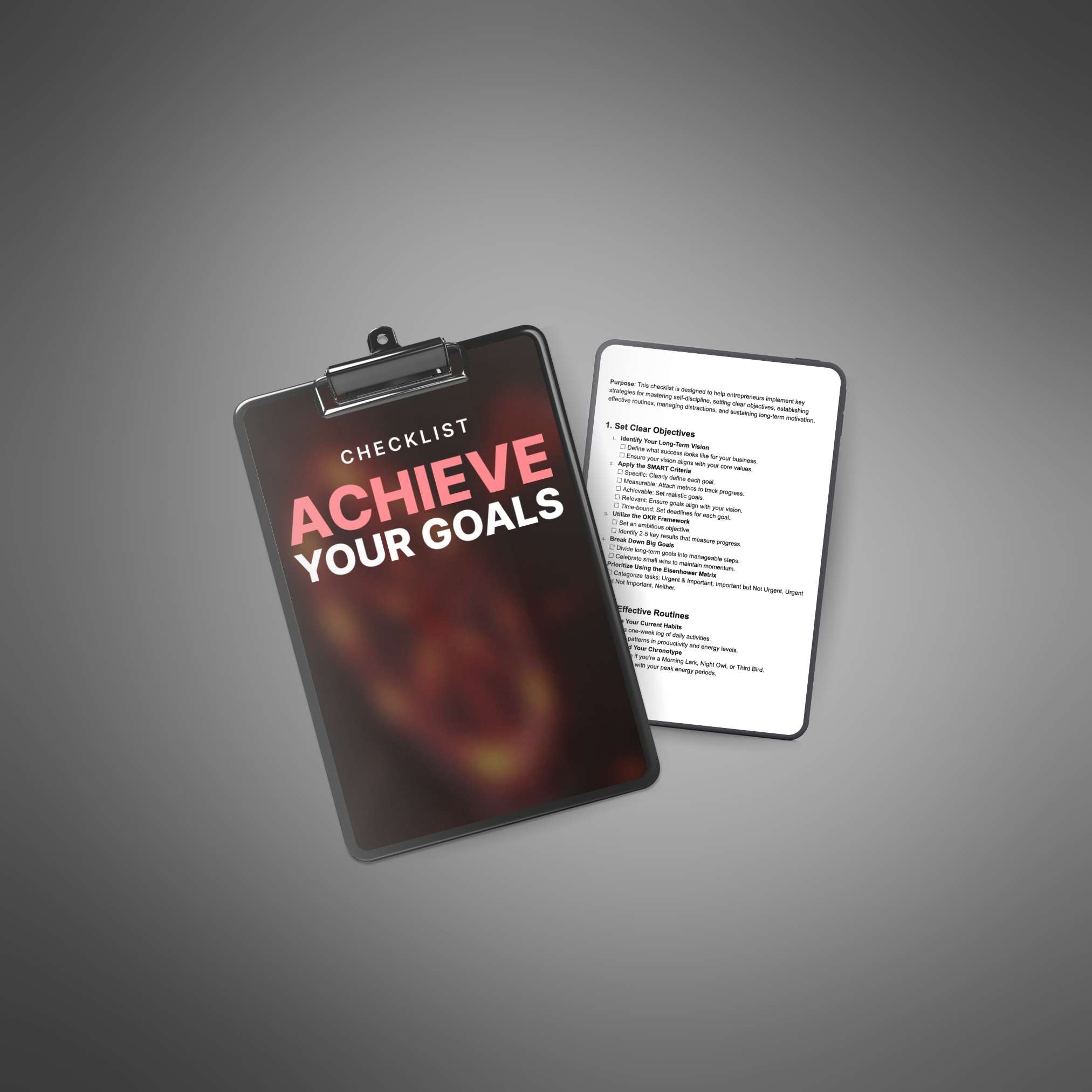 Achieve Your Goals - Checklist