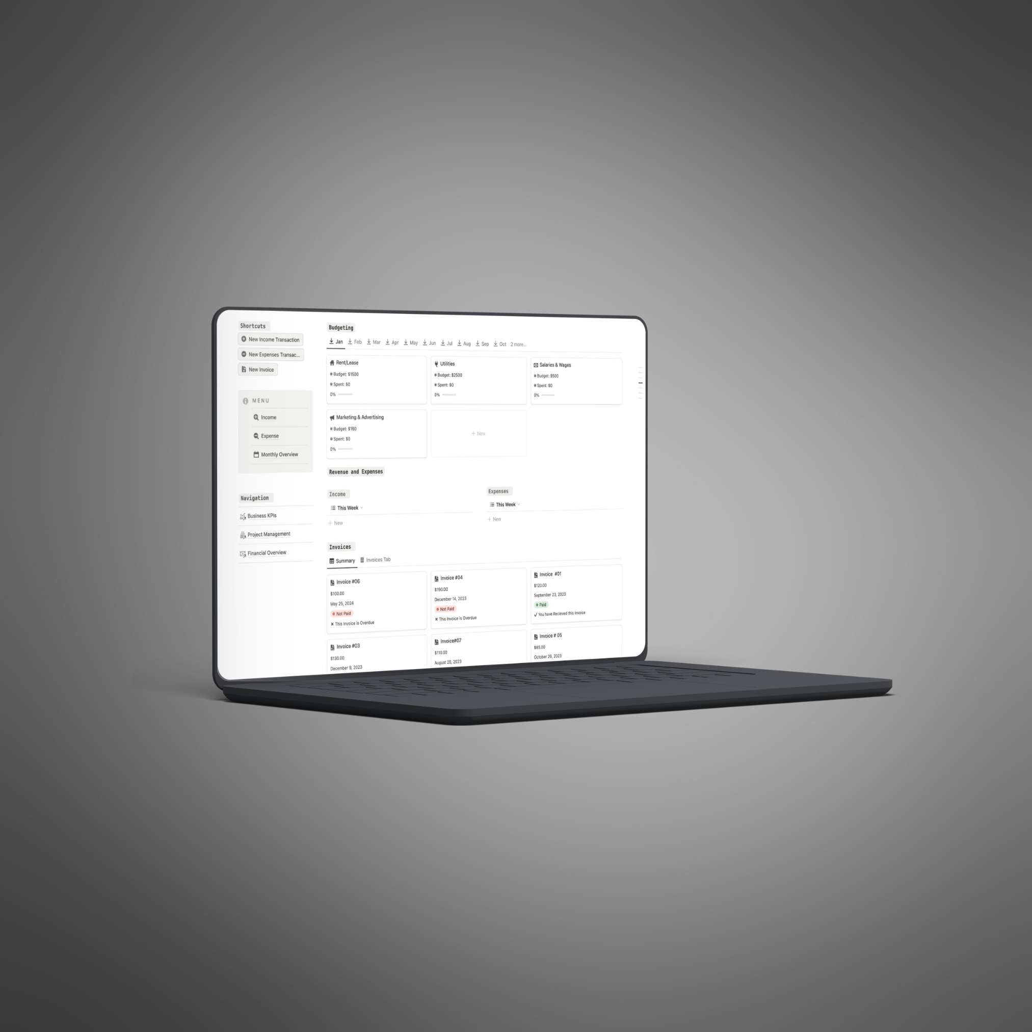 Business Finance Dashboard